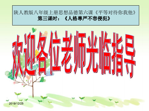 陕旅版初二上册政治6.3三目人格尊严不容侵犯PPT课件(2)