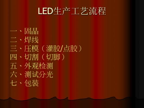 LED制造工艺流程(总)
