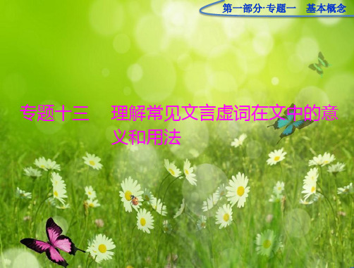 高考语文一轮复习第二部分专题十三《理解常见文言虚词在文中的意义和用法》复习课件 人教版