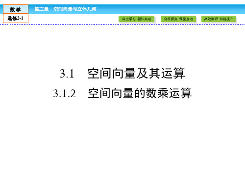 (人教版)高中数学选修2-1课件：第3章 空间向量与立体几何3.1.2 