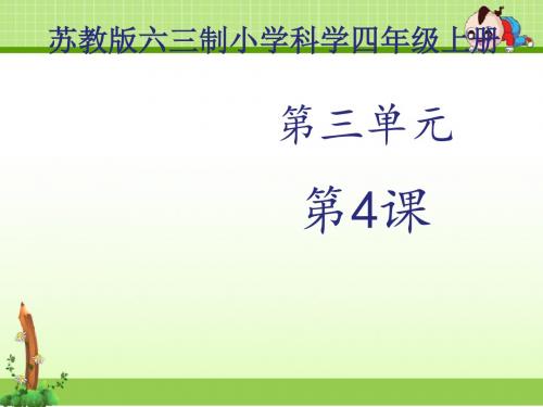 苏教版科学四年级上册课件：《不同的声音》课件——第1课时