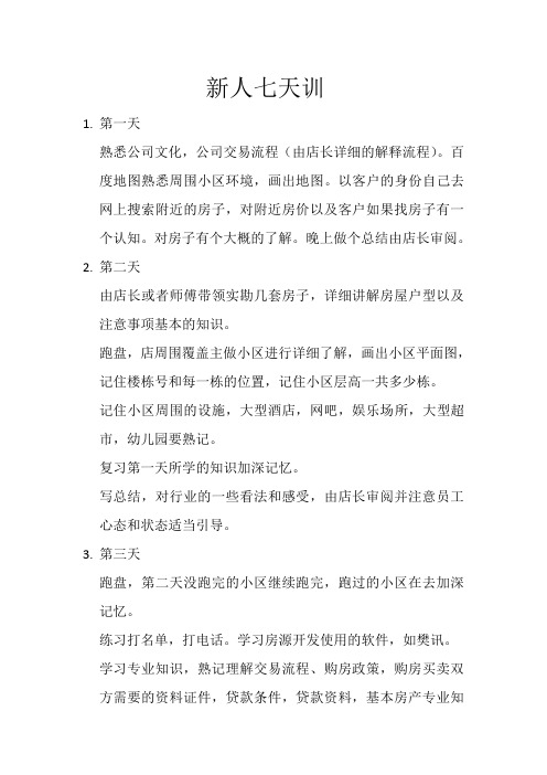 新人七天讯