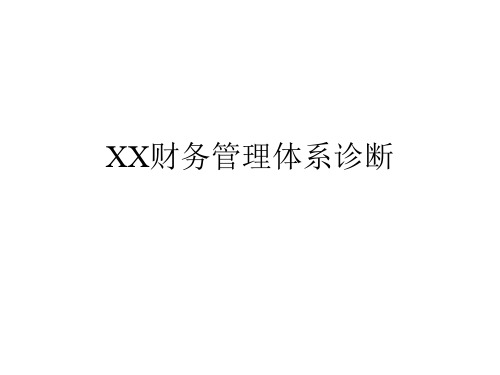 华彩咨询集团经典案例--XX财务管理体系诊断