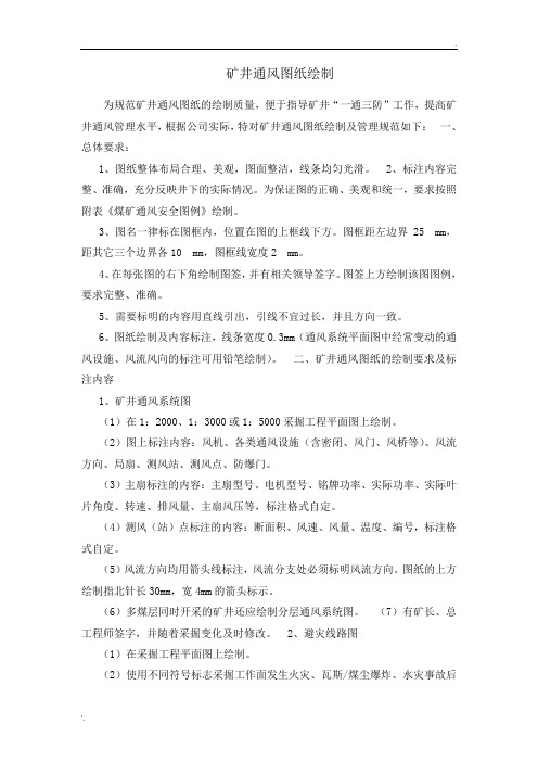 矿井通风系统图纸绘制及图例