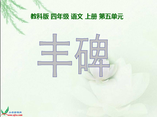 丰碑》PPT课件