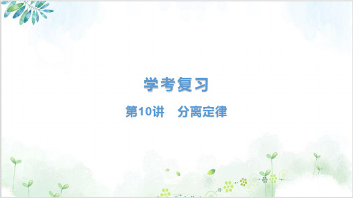 学考复习10分离定律精品课件【新教材】2021届浙江高考学考复习(浙科版)