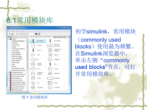simulink模块库介绍