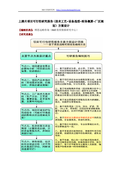上清片项目可行性研究报告(技术工艺+设备选型+财务概算+厂区规划)方案设计