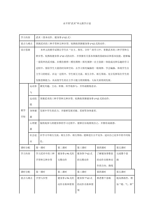 健身拳教案