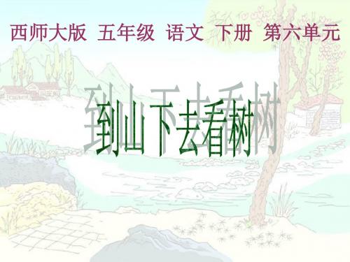 2018西师大版语文五年级下册第24课《到山下去看树》PPT课件
