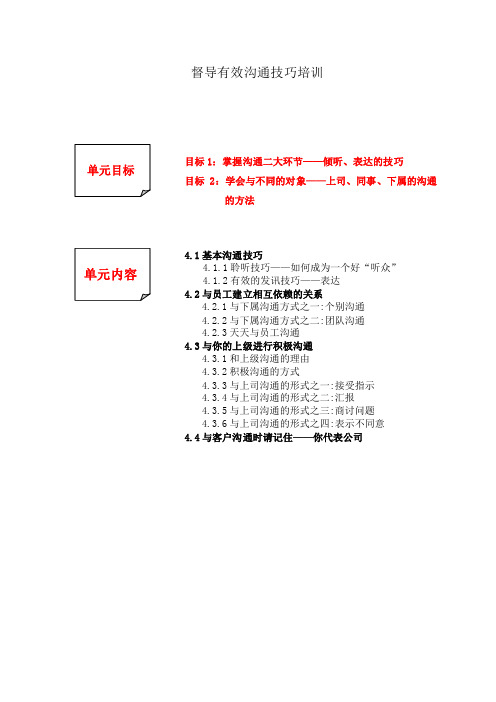 督导有效沟通技巧培训