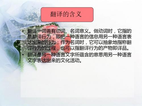 翻译研究分类