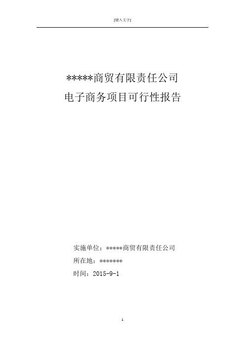 电子商务项目可行性报告.doc