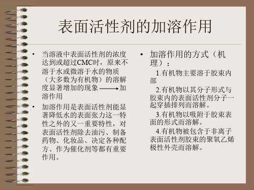 表面活性剂的作用ppt课件