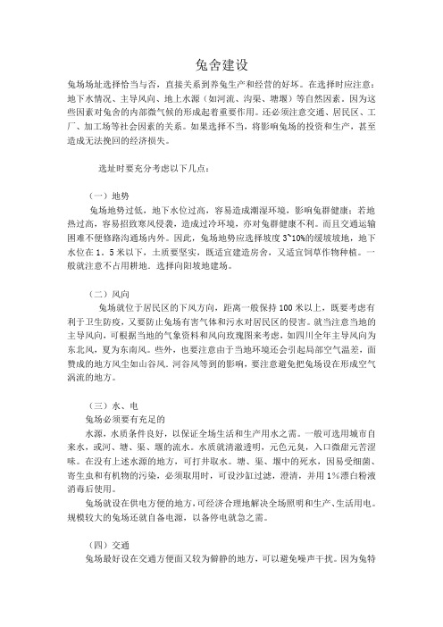 兔舍建设