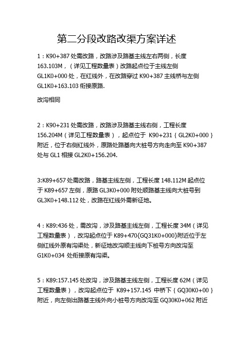 改路改渠方案