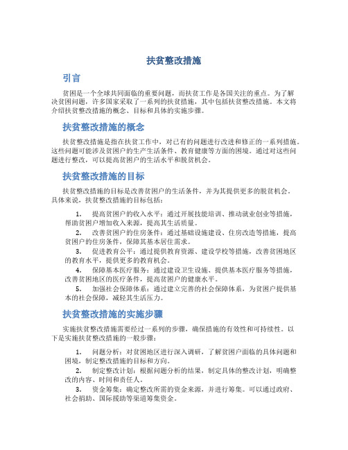 扶贫整改措施