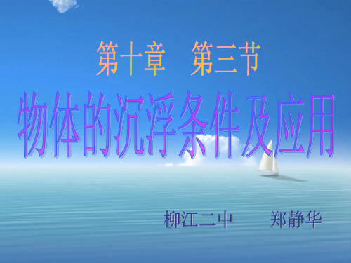 物体的沉浮条件课件