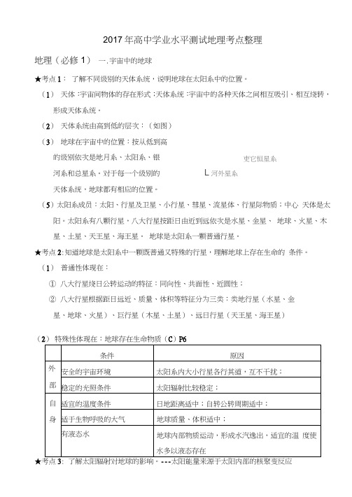 2017安徽高中地理学业水平测试复习资料