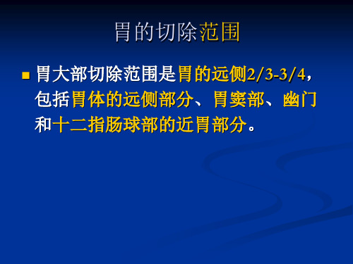 胃大部切除术