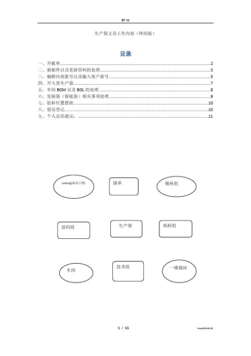 仓库文员or生产文员工作流程内容(制衣类)