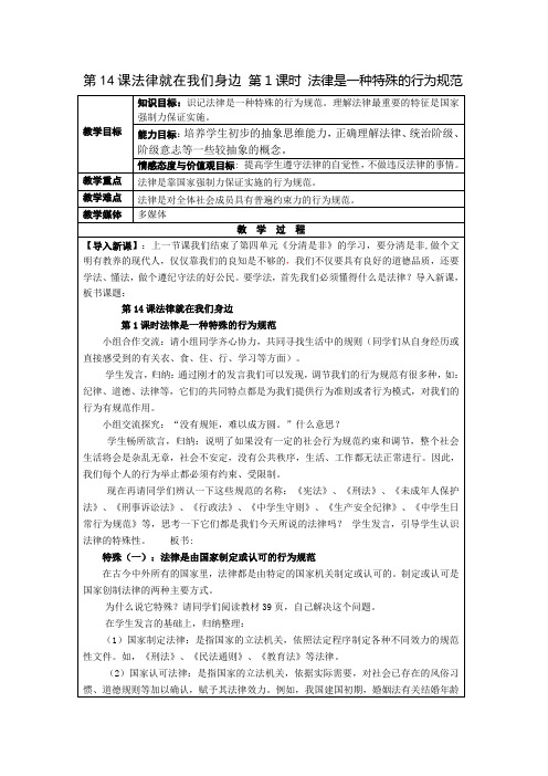 14.1法律是一种特殊的行为规范