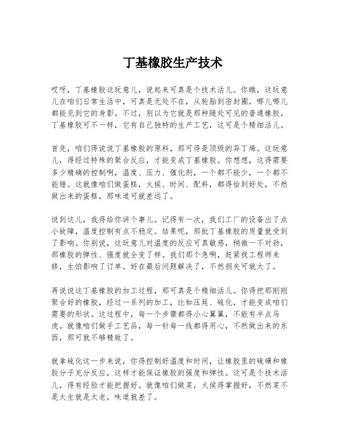 丁基橡胶生产技术