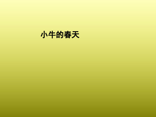 一年级下册美术课外班课件-17、小牛的春天 全国通用 (共21张PPT)