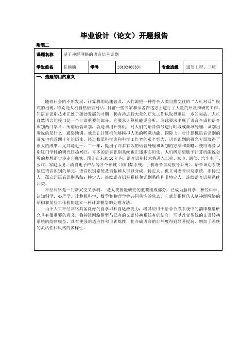 基于神经网络的语音信号识别