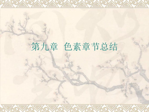食品化学-色素章节总结