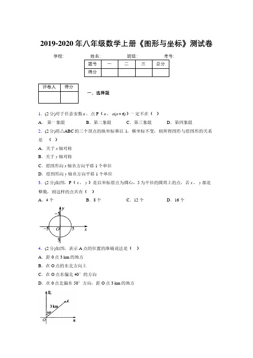 2019-2020初中数学八年级上册《图形与坐标》专项测试(含答案) (445)