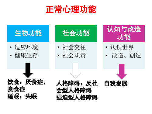 人体正常心理功能及异常判断
