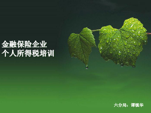金融保险企业个人所得税培训-PPT文档资料