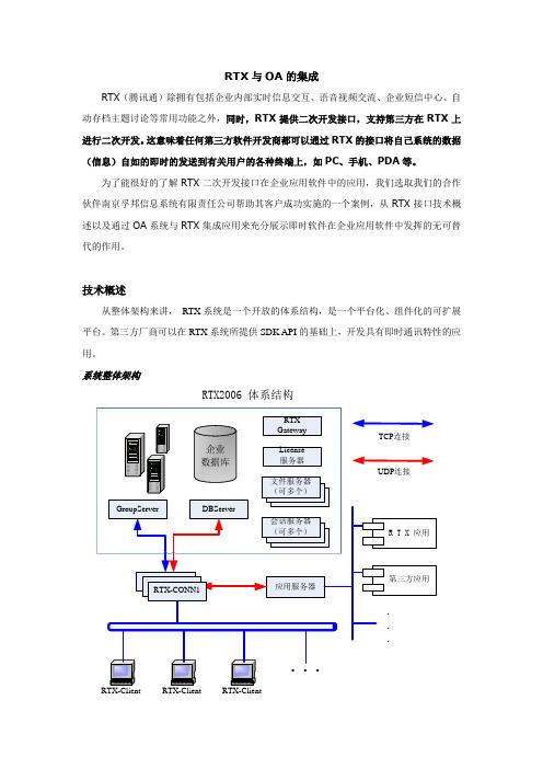 腾讯通RTX与OA的集成