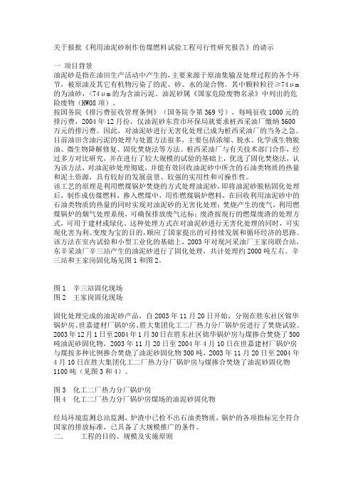 油泥砂处理工程可行性研究[管理资料]