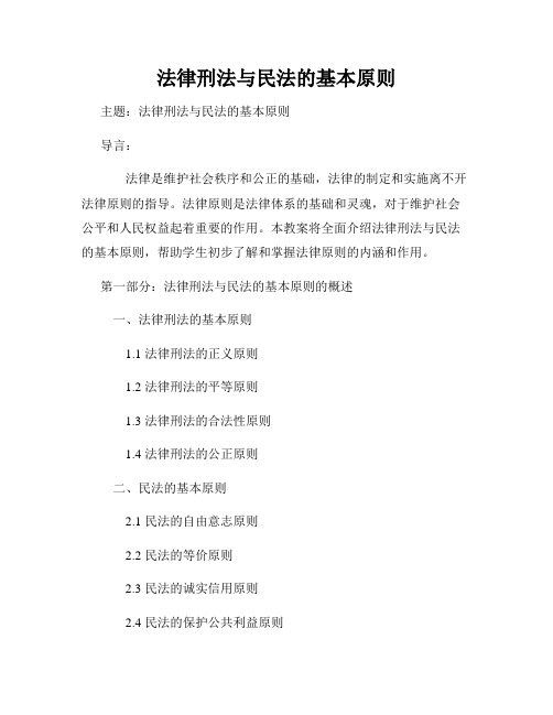 法律刑法与民法的基本原则