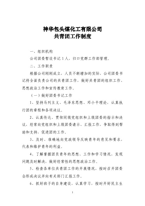 共青团工作制度