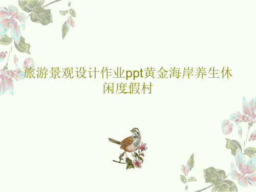 旅游景观设计作业ppt黄金海岸养生休闲度假村共16页