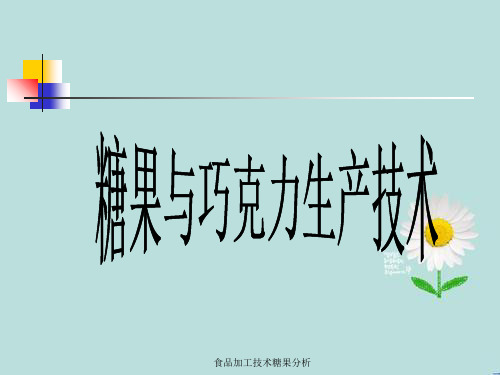 食品加工技术糖果分析