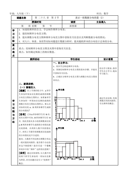 28.5表示一组数据分布的量(2)