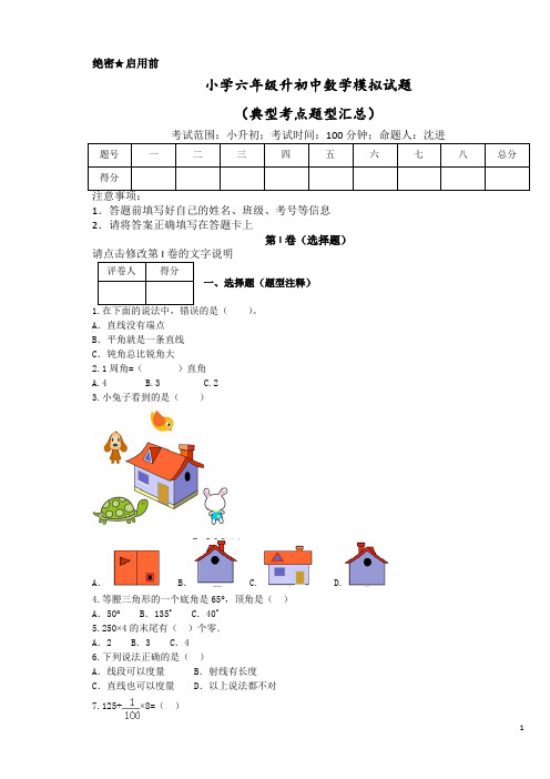 西师大版小升初数学模拟试题及答案(典型题) (4)