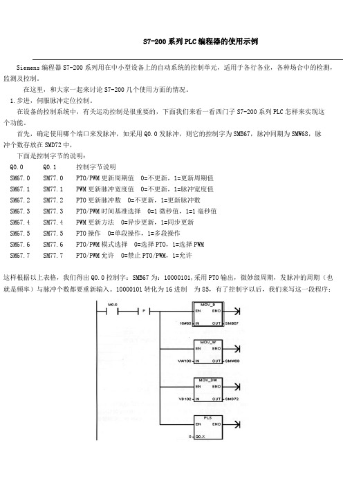 s7200脉冲设置