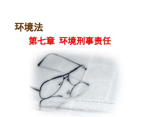 第七章环境刑事责任(新)