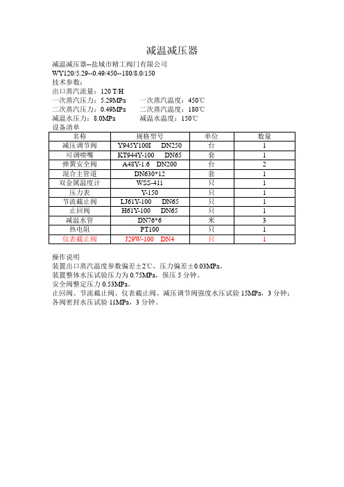 减温减压器相关