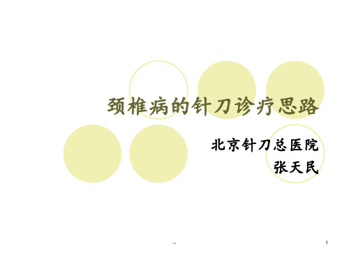 颈椎病的针刀诊疗思路PPT课件