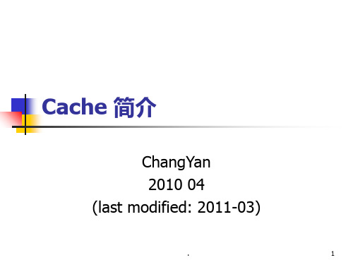Cache-简介PPT课件