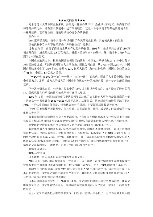 企业战略中国企业的第三条道路