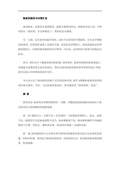 【专业积累】最全面的总结轴承损伤的种类、产生原因及应对措施