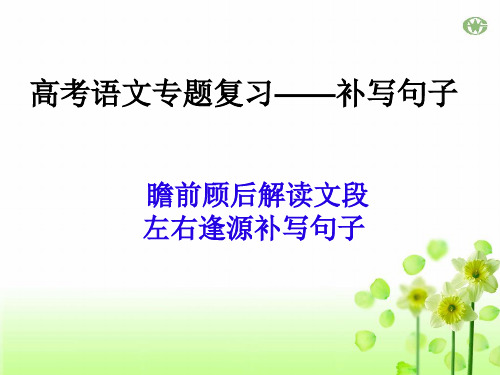语言运用——补写句子