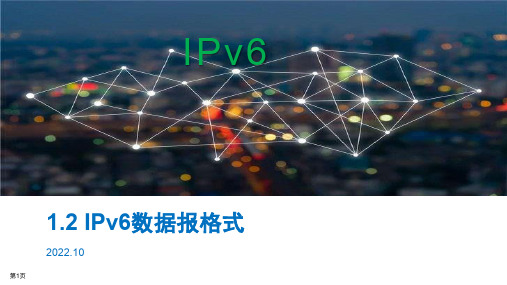 IPv6技术课件：IPv6数据报格式